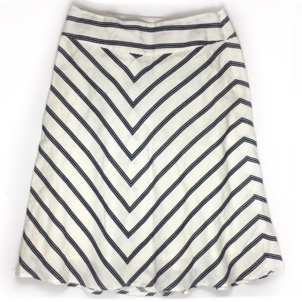 Talbots A Line Striped Skirt